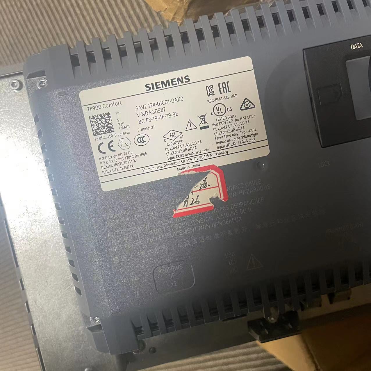 现货供应原装西门子精智面板 6AV2124-0JC01-0AX0， 触摸操作