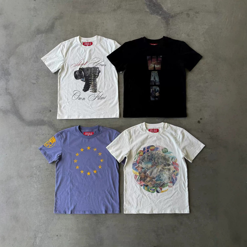 Piw High-Quality European and American Cross-Border Niche Printed Short-Sleeved Personalized Gothic Dark Style Retro Trendy Loose T-Shirt Piw High-Quality European and American Cross-Border Niche Printed Short-Sleeved Personalized Gothic Dark Style Retro Trendy Loose T-Shirt