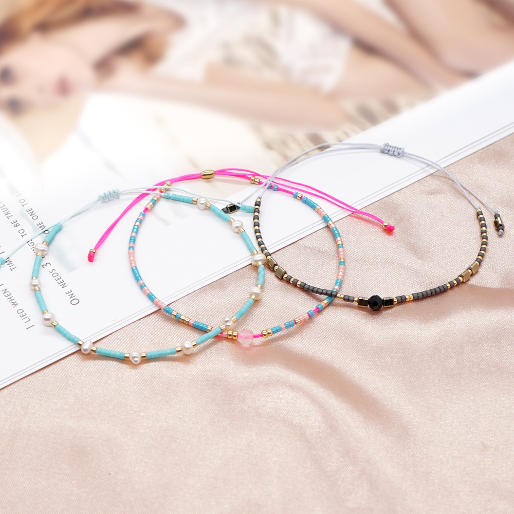 Niche design bohemian miyuki beads hand-beaded stacked with small bracelets