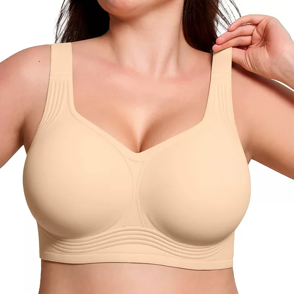 Oeak Womens Wireless Jelly Bra Plus Size Supportive Seamless