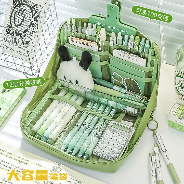 12层卡皮巴拉笔袋ins风高颜值大容量文具袋铅笔盒中小学生文具盒|undefined