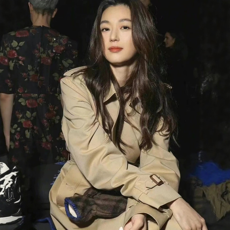 High-end boutique 2026 spring/autumn new women's trench coat, mid-length, same style as Gong Ji-hyun, British style khaki coat High-end boutique 2026 spring/autumn new women's trench coat, mid-length, same style as Gong Ji-hyun, British style khaki coat