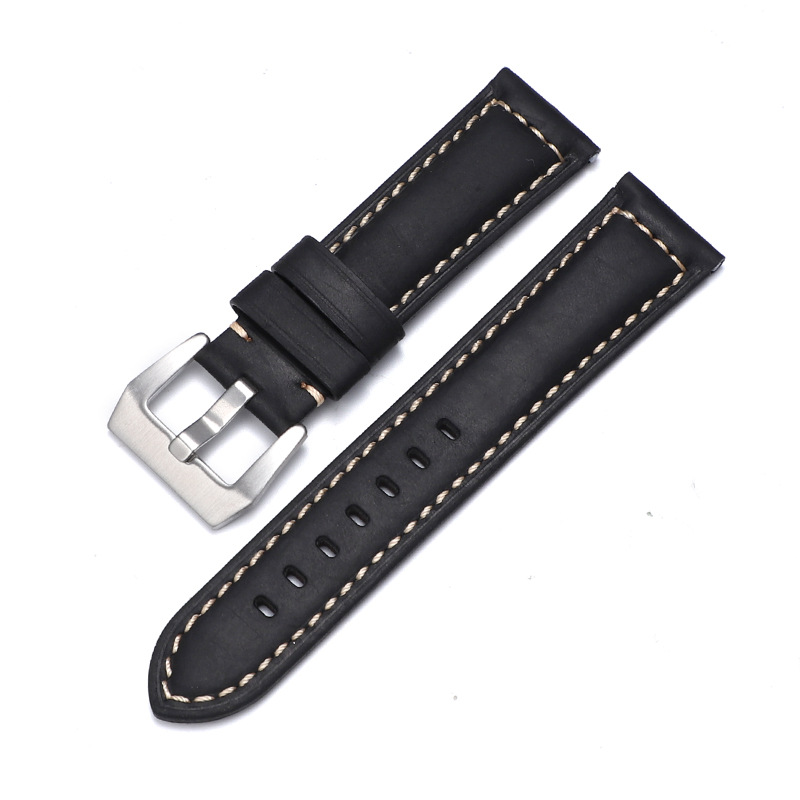 Aplicable iwatch correa de cuero genuino Apple correa de reloj applewatch8 Huawei GT3 Samsung S1 Pena Mar
