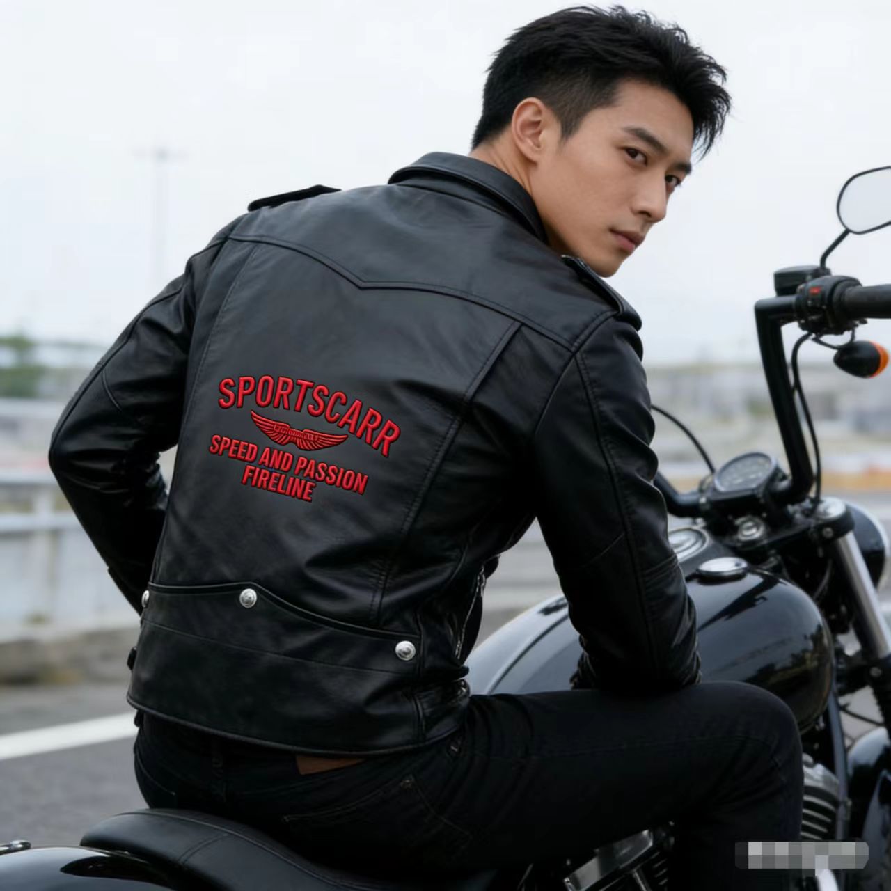 Autumn and Winter New Men's Leather Jackets, European and American Large Size Men's Clothing, Rivet Motorcycle Style Men's Leather Jackets Wholesale Embroidery