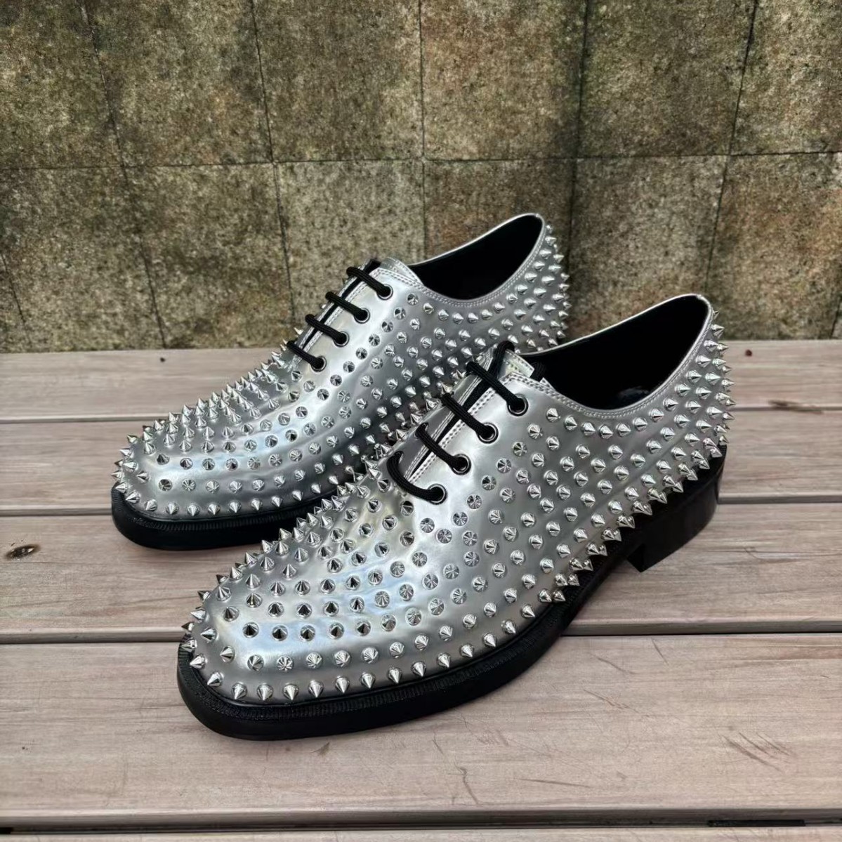 Heren business instappers van leer met studs voor bruiloften_voghion.com