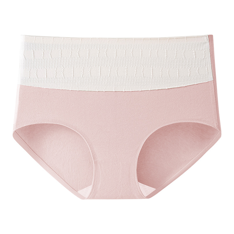 Algodón de las mujeres 7A antibacteriano transpirable inferior entrepierna alta cintura vientre contracción más tamaño triángulo shorts cabeza inconsútil ropa interior la muchacha