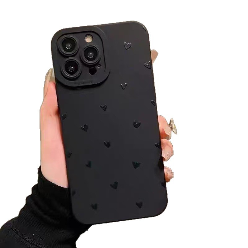 Black Love es adecuado para Apple 16Promax funda para teléfono móvil Iphone15 transfronterizo Japón y Corea del Sur ins14/13 Europa y América 12