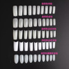 White transparent fake nails for manicure, french style, 500 pieces