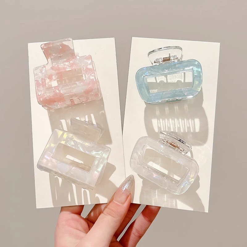 Fantástica de color sirena de peces, clips de agarre de alta calidad para mujeres, cabeza media, clips de cabello cuadrado, toque de tiburón