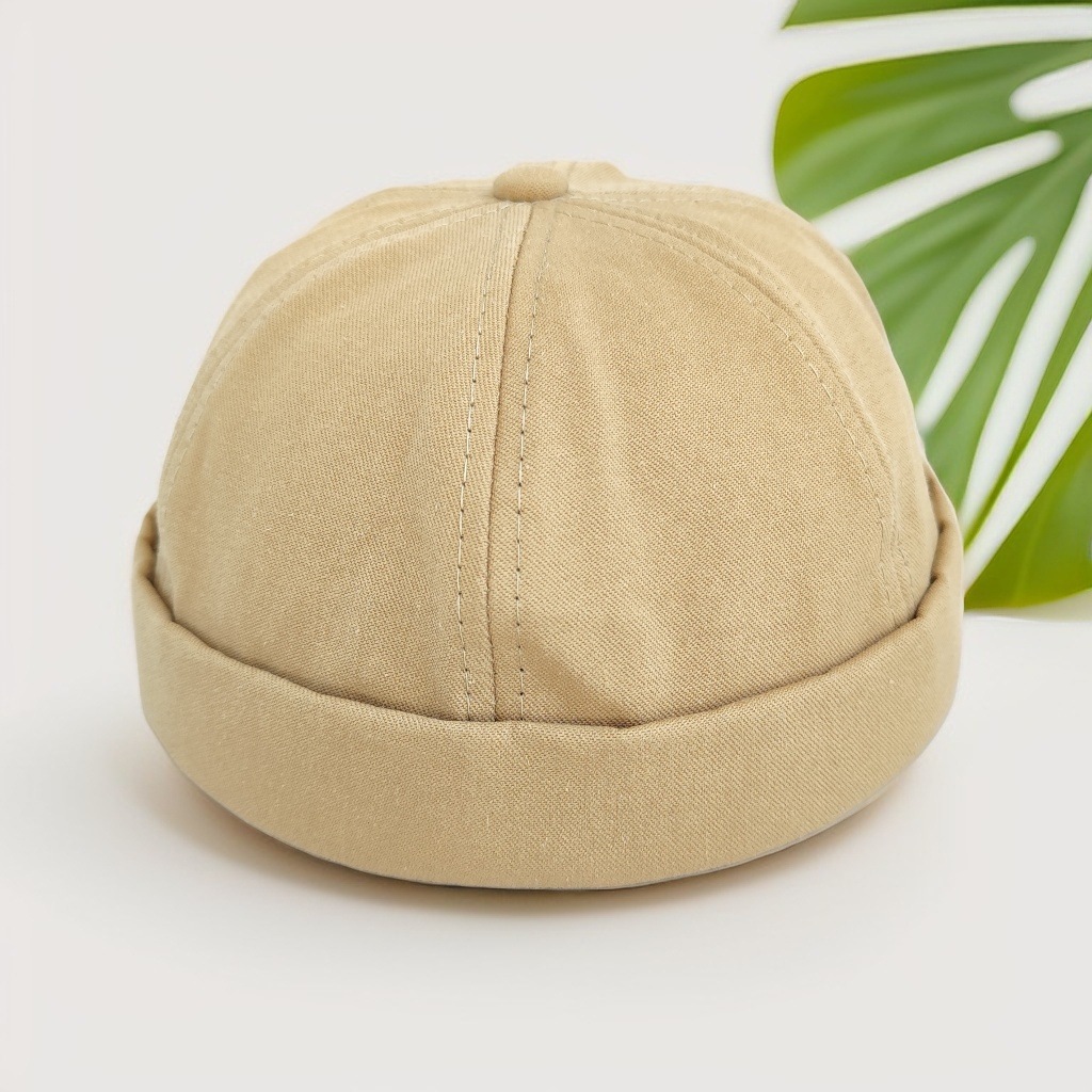 Sombrero de algodón nuevo sombrero de caballero retro primavera y otoño delgado sombrero de hombre de moda casual joven de mediana edad sombrero de piel de melón