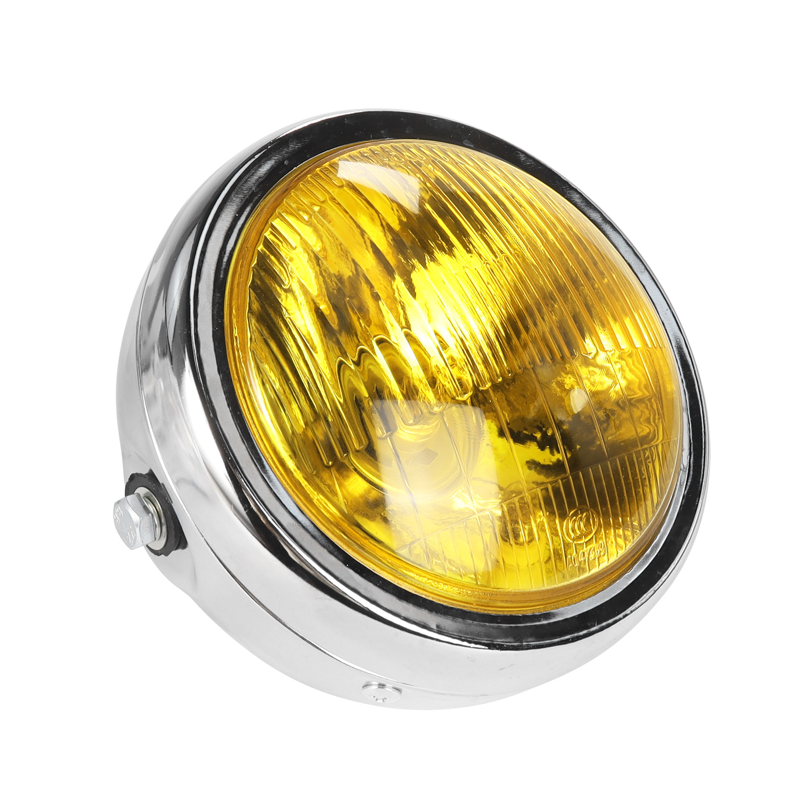 Modified Retro Headlight GN125 Retro Black Shell Round Headlight