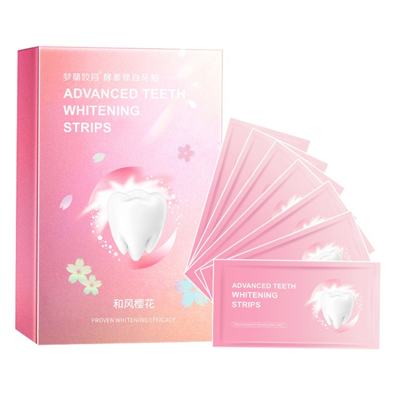 Sakura Enzyme Teeth Whitening Strips Whitening Patch Remove Yellowing Whitening Patch Magic Tool in Stock Wholesale Brightening Whitening