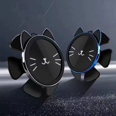 New creative lucky cat steering wheel gravity gyroscope bracket multifunctional car navigation sucker mobile phone bracket (Car phone holder)