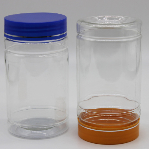Manufacturer wholesale 300g plastic bottle PET transparent sealed jar food packaging scented tea savings traditional Chinese medicine jar