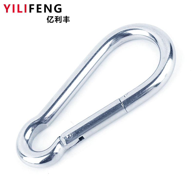 DIN5299C弹簧钩电镀锌登山攀岩扣安全扣链条扣快速挂钩规格齐全