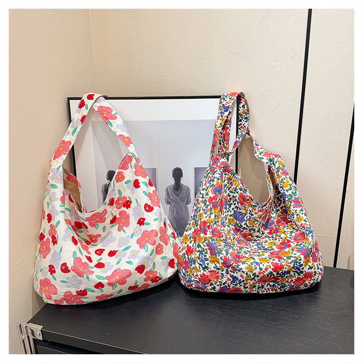 Hanfeng Fashion Große Kapazität Handtasche Schulter Freizeit Shopping Frische Fragmentierte Blume Einkaufstasche, Luxus Unterarm Tasche_voghion.com