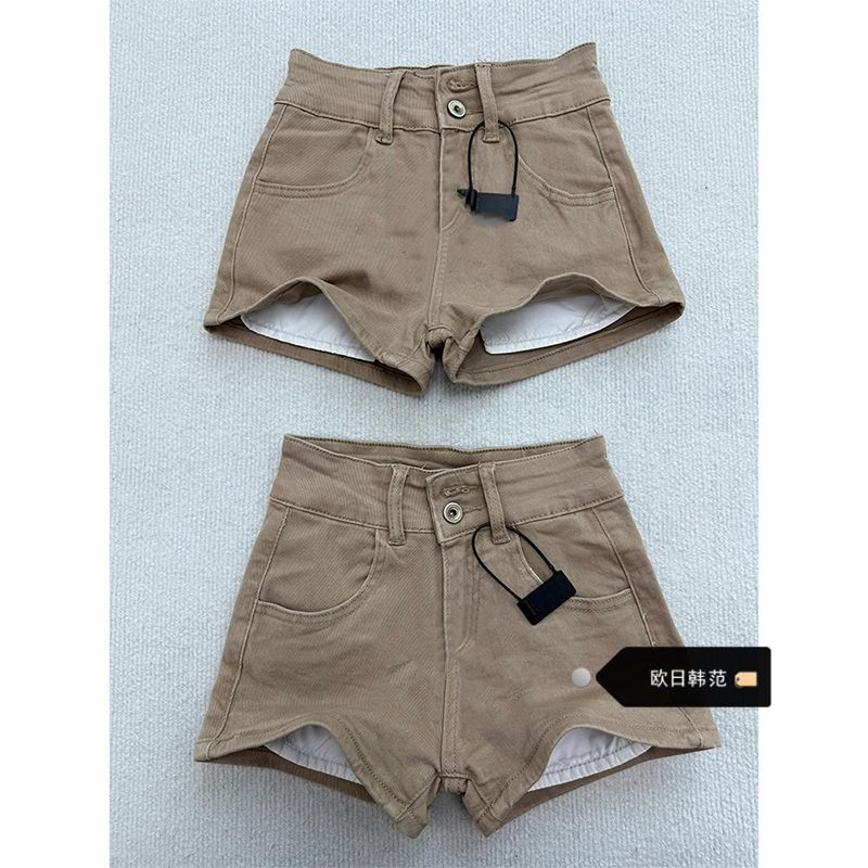 Hot Girl High-Waisted Double-Hip-Enhancing Denim Shorts for Women, New Autumn/Winter Color, Slimming and Hip-Flattering Hot Pants