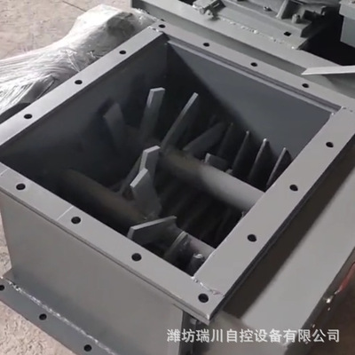 [卧式双轴破碎阀 水泥库底块料破碎机 B500*500电动切碎清堵阀]