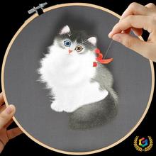 ✅苏绣diy套件初学者手工刺绣自己绣材料包新中式针迹图蚕丝线黄