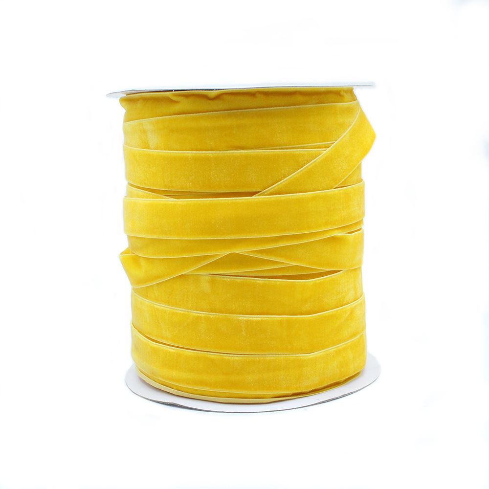 2cm unilateral banda de flocado ropa hecha a mano DIY accesorios, regalo de pastel embalaje de seda de terciopelo