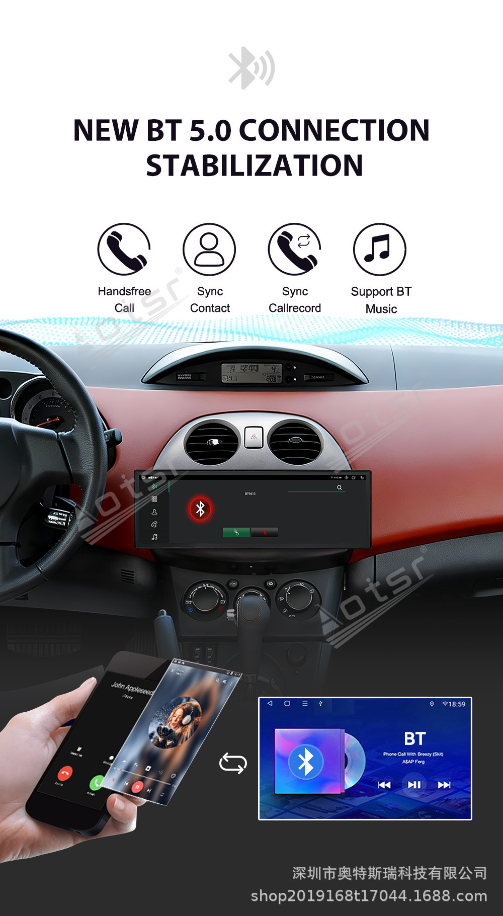 Suitable for 05-12 models 14.9inch Mitsubishi Eclipse Android screen modification with Carplay navigation and panoramic view
