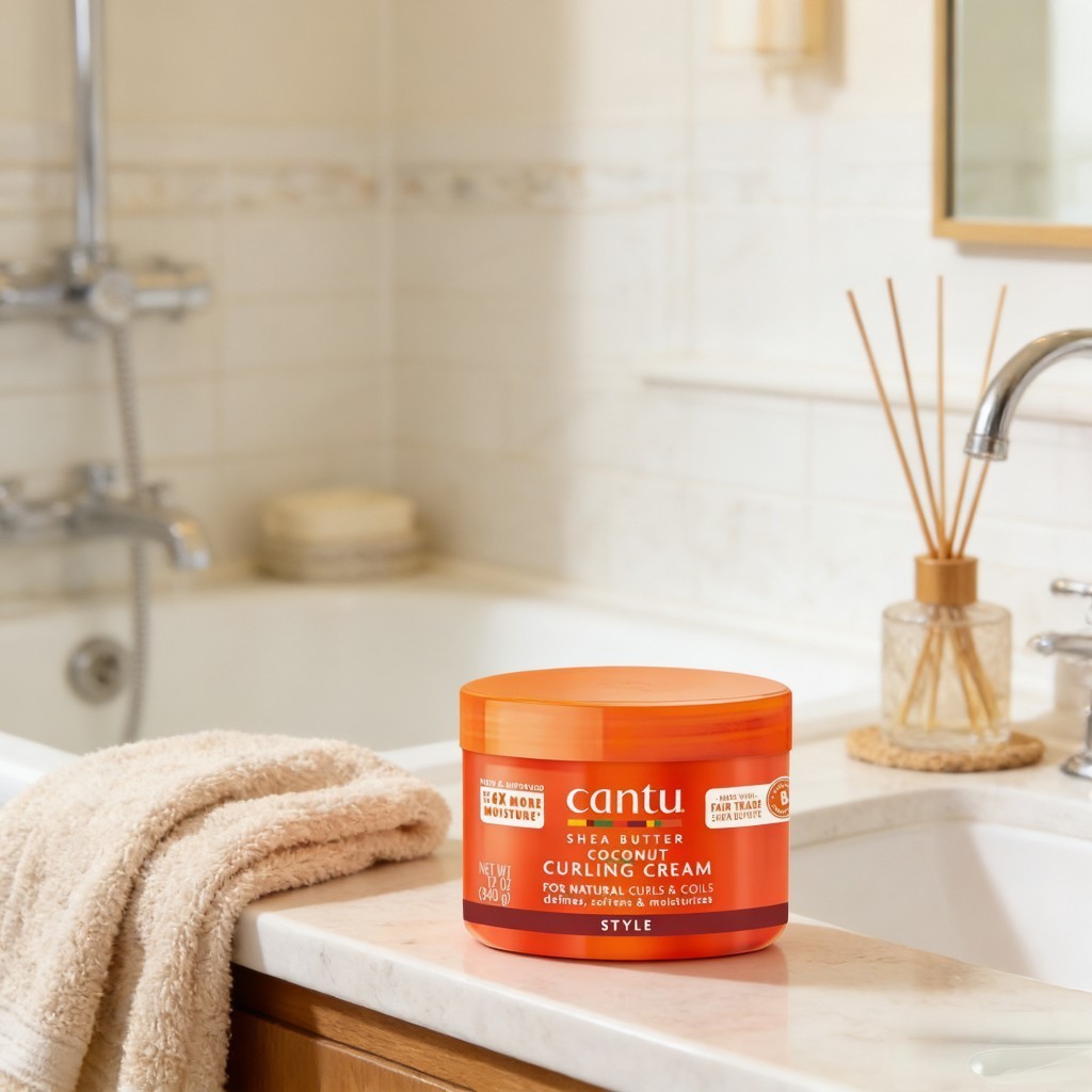 Crema de curling de coco de mantequilla de karité transfronteriza, crema de curling, hidratación y estilización, máscara de pelo suave anti-pellizante