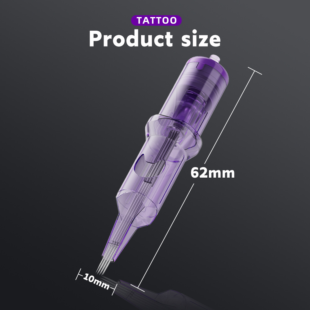 Tuffking tatuaje media luna aguja púrpura secante nebulización aguja de tatuaje herramienta de tatuaje equipo de tatuaje suministros de tatuaje