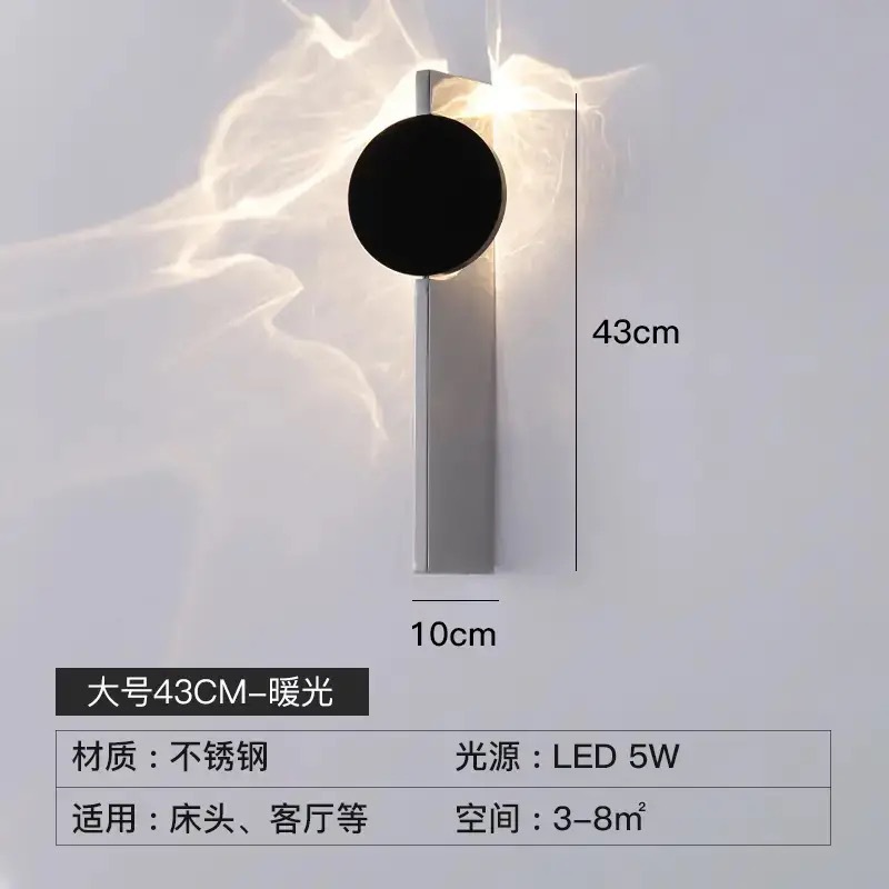 Lámpara de pared de ambiente interior de lujo ligero nórdico Diseñador de iluminación Zhongshan Personalidad creativa Lámpara de pared de decoración de dormitorio de sala de estar