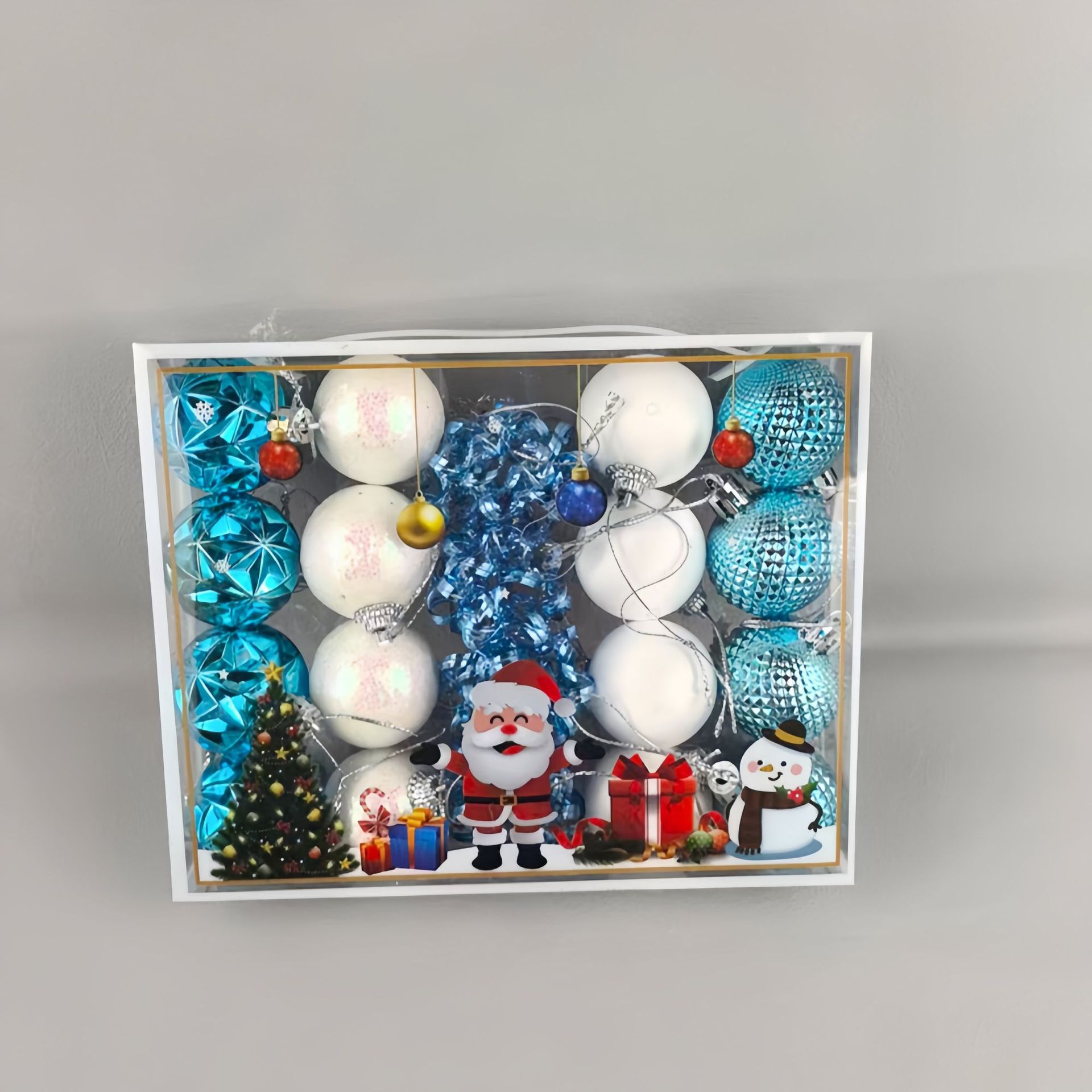 Nuevos Adornos navideños transfronterizos cuelgan bolas navideñas juego de bolas navideñas colgante de árboles de Navidad caja de regalo bolas navideñas q image 19