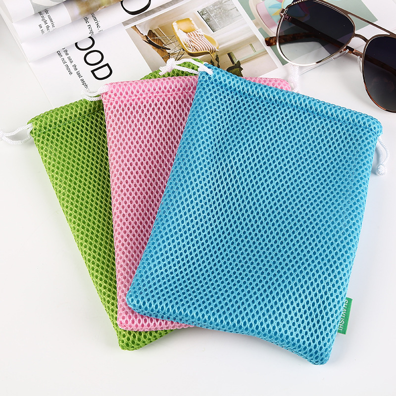 网布拉绳收纳袋 绒布袋束口袋 移动电源网布袋 手机网眼网袋批发