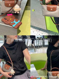 Cross-border dragon inlaid mini dumpling bag for daily commuting, versatile cross-body hand carry women's bag, mini small bag with shoulder strap women's bag