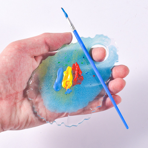 Poppy DIY Crystal Glue Palette Mold Irregular Makeup Hand Tray Art Palette Silicone Mold