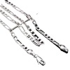 Necklace, silver fashionable accessory, 4m, European style