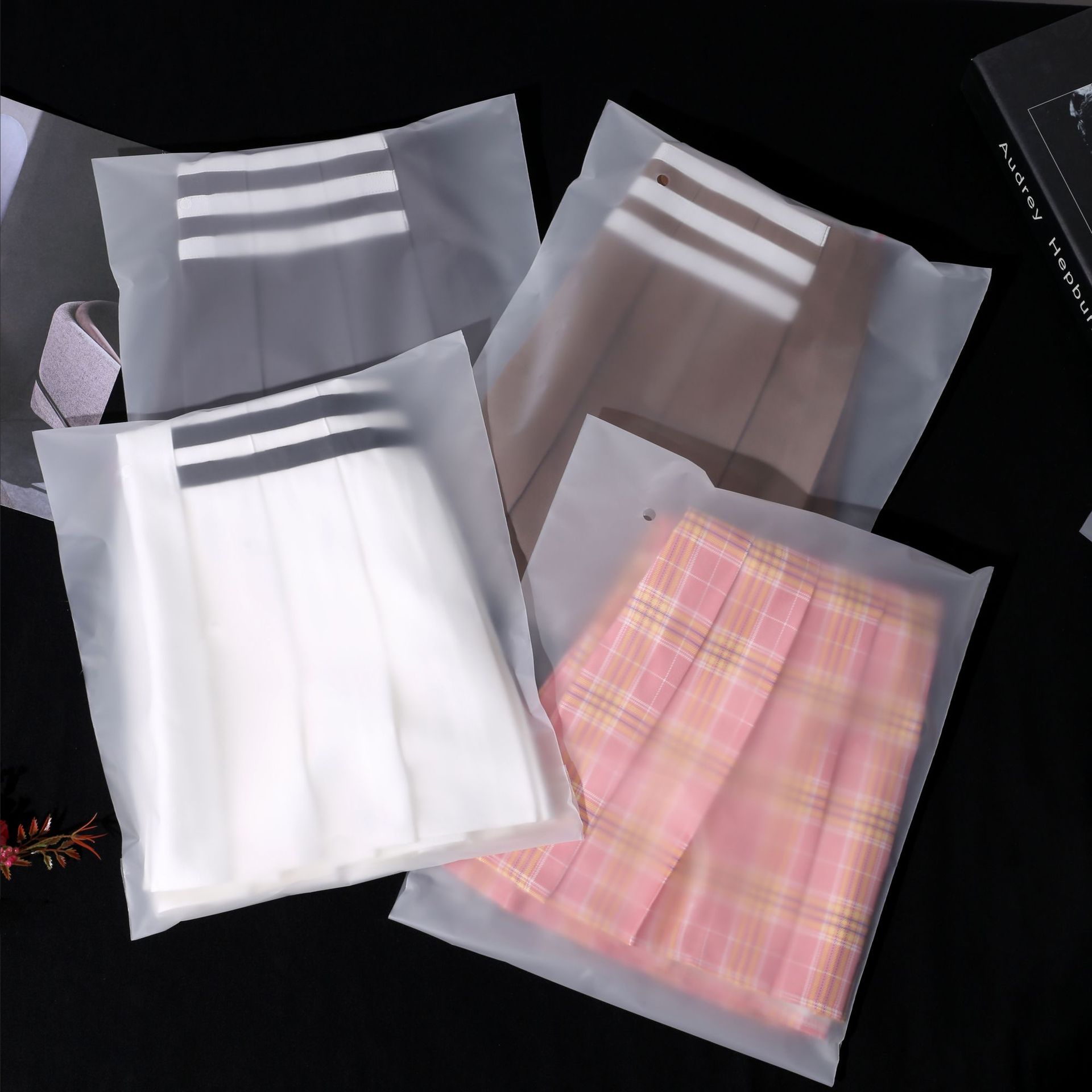 EVA frosted self-adhesive bags clothing packaging bags gift bags translucent soft plastic bags wholesale
