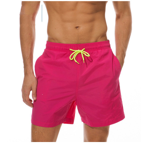 Men's Gender Men's Beach Pants Breathable Waterproof Sports Casual Shorts Solid Color Men's Clothing