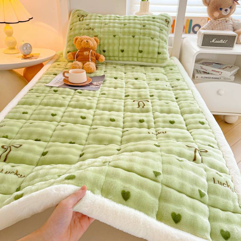 2025 New Milk Velvet Bubble Rabbit Stuffed Mattress Student Dormitory Mattress Bed Pad-Student Print 2025 New Milk Velvet Bubble Rabbit Stuffed Mattress Student Dormitory Mattress Bed Pad-Student Print