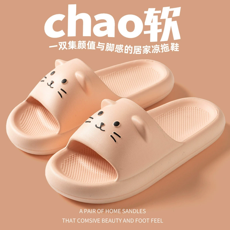 Женские тапочки с кошачьими когтями Girly Heart, женские летние домашние тапочки на мягкой подошве, противоскользящие сандалии и тапочки из ЭВА для ванной комнаты, прочные