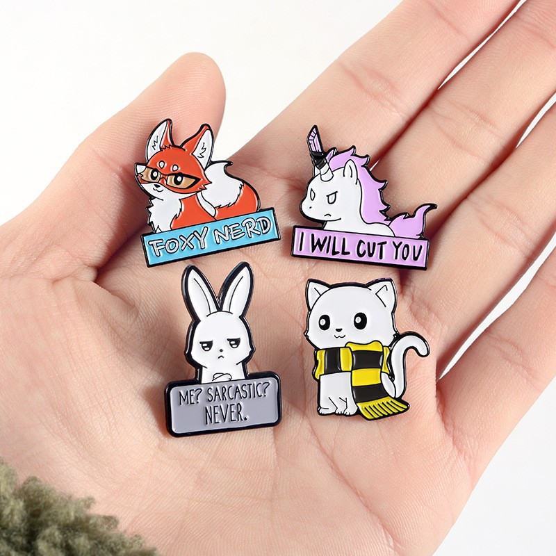 Cartoon Style Animal Alloy Stoving Varnish Metal Brooches display picture 5