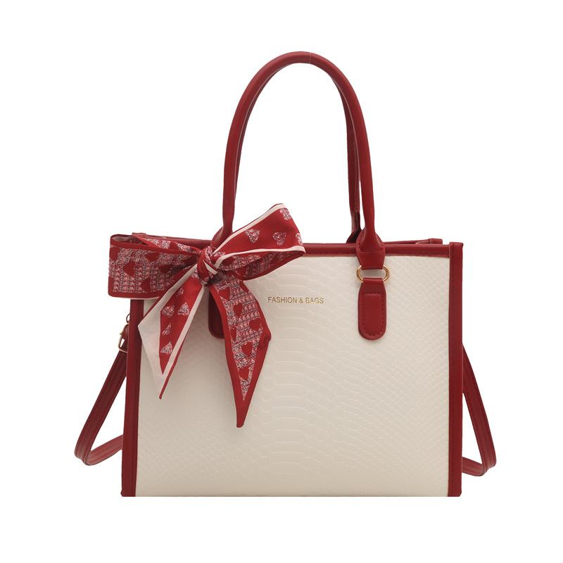 2025 moda nuevo bolso portátil portátil de gran capacidad viajero simple patrón de piel de serpiente bufanda decorativa bolso de mensajero de un solo hombro