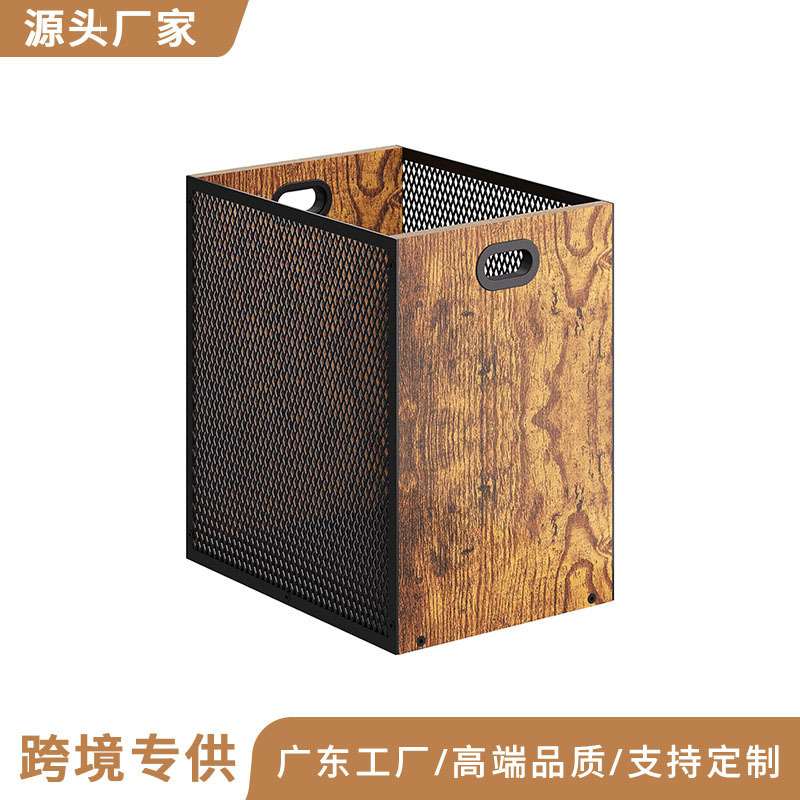 Cross-Border Supply of Wooden Trash Cans for Offices, Bedrooms and Living Rooms, Retro Designer Rectangular Trash Cans Cross-Border Supply of Wooden Trash Cans for Offices, Bedrooms and Living Rooms, Retro Designer Rectangular Trash Cans