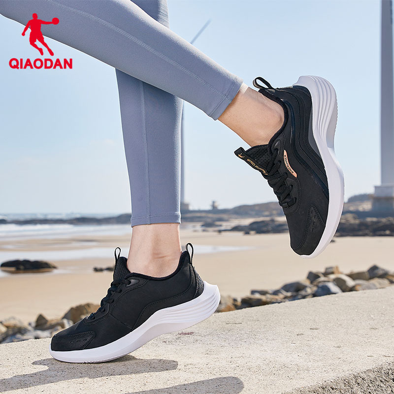 Jordan Sports Shoes Running Shoes for Women 2026 Autumn and Winter Lightweight Black Leather Waterproof Running Shoes Lightweight Soft-Soled Casual Shoes