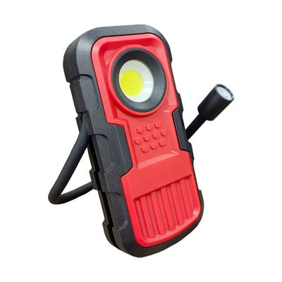 Magnetic work light, portable repair light, LED flashlight, strong light, long battery life, COB lighting (İşçi projektorları) - red