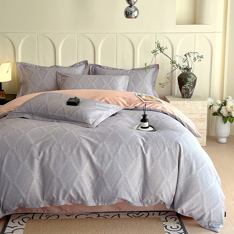 Set di biancheria da letto di alta gamma a 60 pezzi in puro cotone, composto da copripiumino, lenzuolo e biancheria per dormitorio in cotone a fibra lunga Xinjiang, 100% cotone._voghion.com