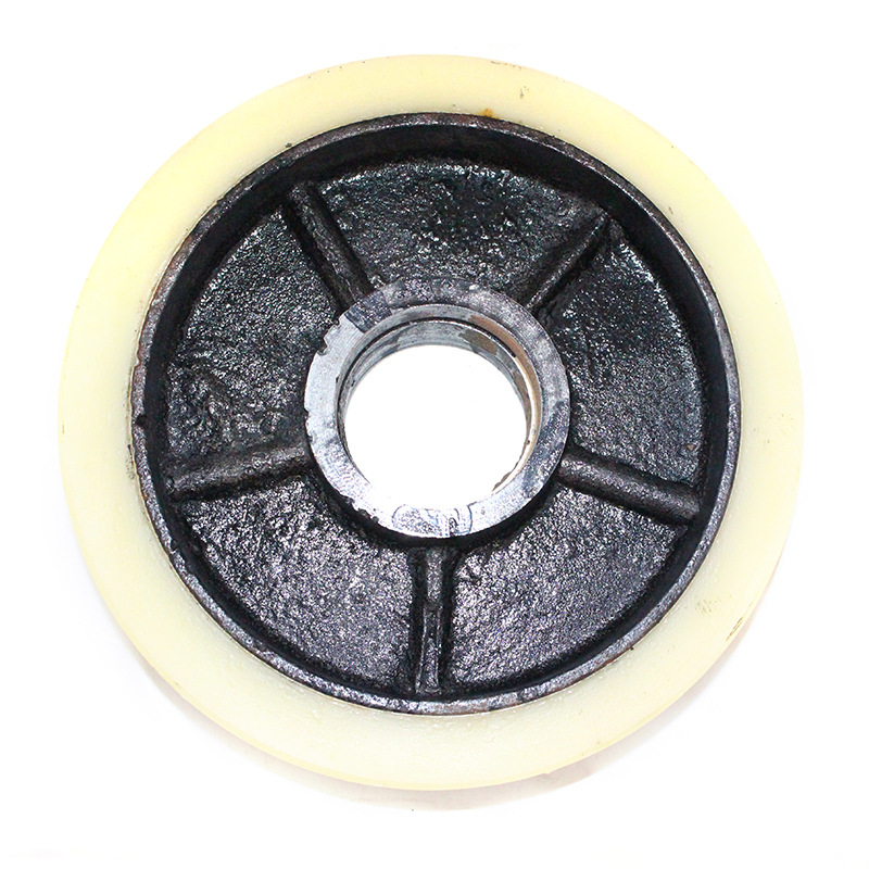 厂家直供脚轮8寸平板加厚铸铁铁芯尼龙轮工业万向推车工具车脚轮