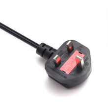 英国 BS 认证电源线 1.5 米纯铜芯 13A250V 英规三孔方插 家用通