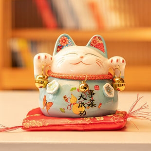 Luckies Cat Piggy Bank Small Ornaments Shop Bar Opening Gift Ceramic Living Room Japanese Home Piggy Bank