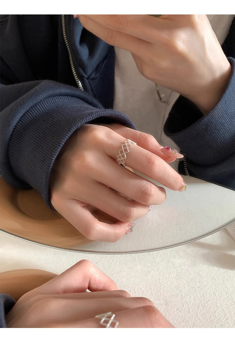 2g Weight Rings Classification Adjustable Ring Size 1 Piece Quantity Holiday, Tea Party Occasion 925 Sterling Silver Material Geometric Pattern All Seasons Season Women's Gender Elegant, Simple Style Style 1 Piece 925 Sterling Silver Geometric Rings 5