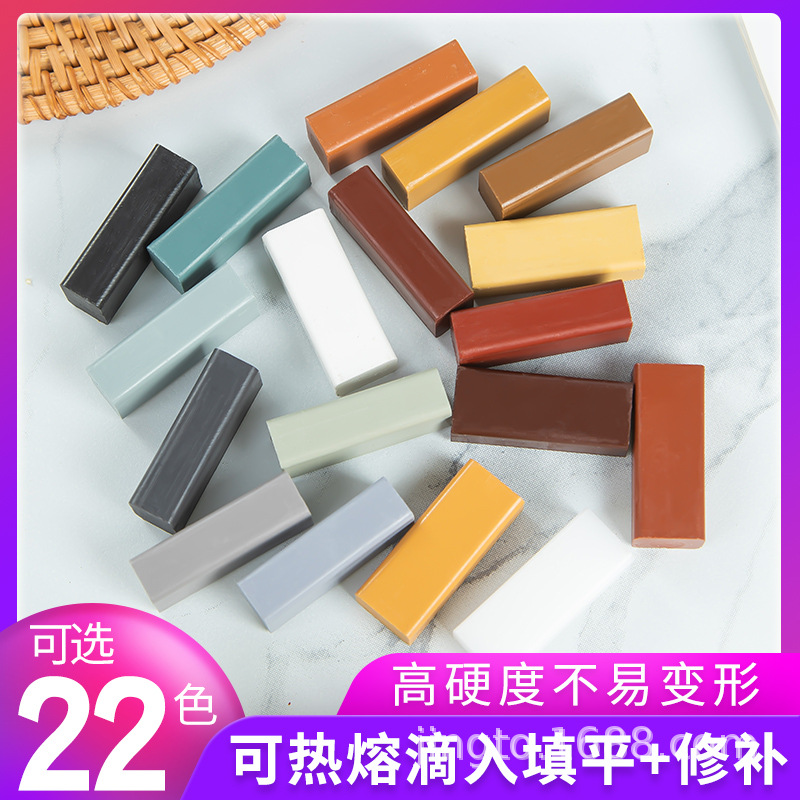 Wood Wax Crayon Cuadro ultra duro lápiz de cera caliente Muebles de madera sólida clavos de esmalte para pisos de madera reparación de cera