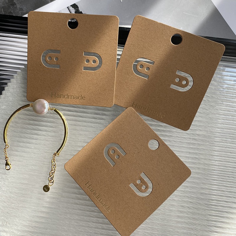 高级牛皮纸烫金现货饰品卡片耳环耳钉项链卡纸包装展示
