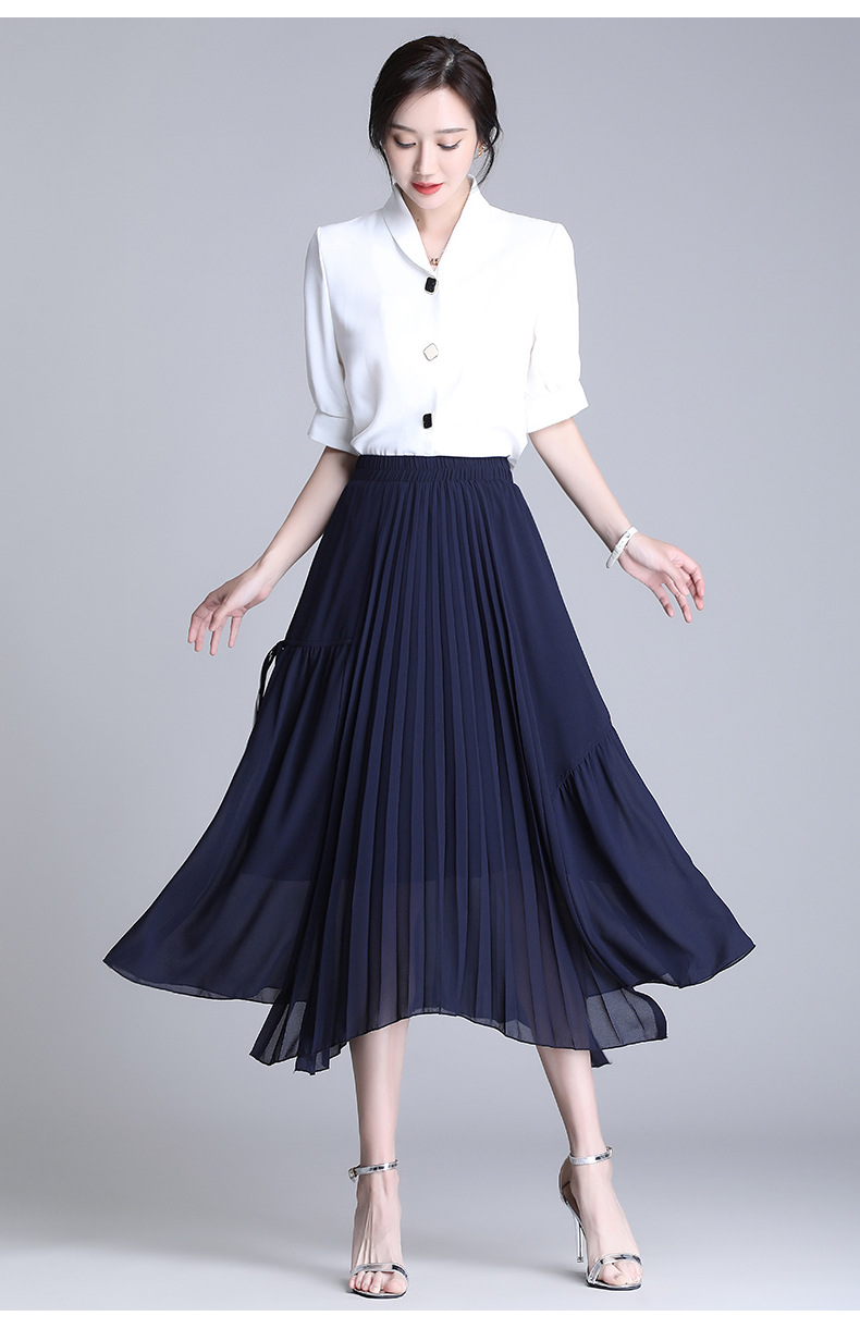 high waist casual mid-length skirt NSYZ49408